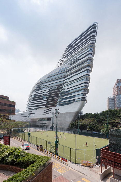 Jockey Club Innovation Tower at HKPU by Zaha Hadid