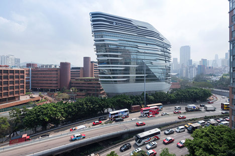 Jockey Club Innovation Tower at HKPU by Zaha Hadid