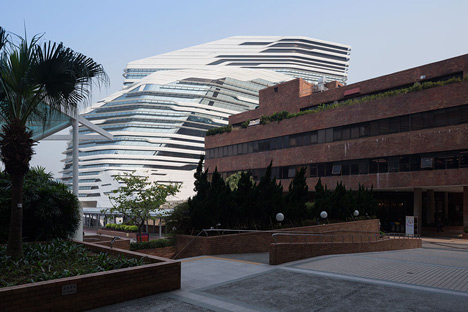 Jockey Club Innovation Tower at HKPU by Zaha Hadid