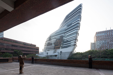 Jockey Club Innovation Tower at HKPU by Zaha Hadid