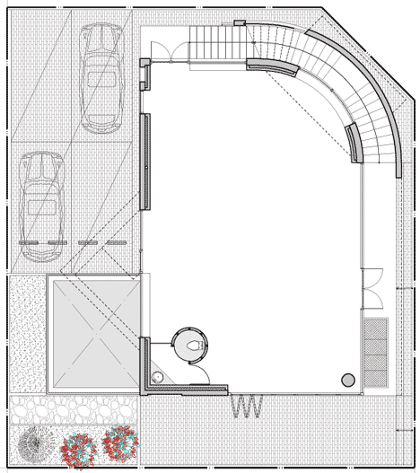 Ground floor plan of K-POP Curve by Moon Hoon