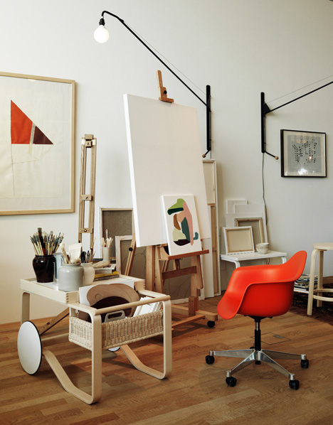 Installation at Swiss firm Vitra's Herzog & de Meuron-designed showroom, by Studioilse