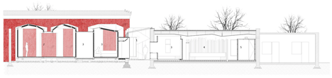 The Forbidden City Red-Wall Teahouse by Cutscape Architecture