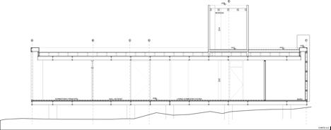 Section three of Tunquen House by Mas Fernandez Arquitectos