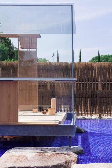 Glass Tea House Mondrian from Venice Architecture Biennale by Hiroshi Sugimoto