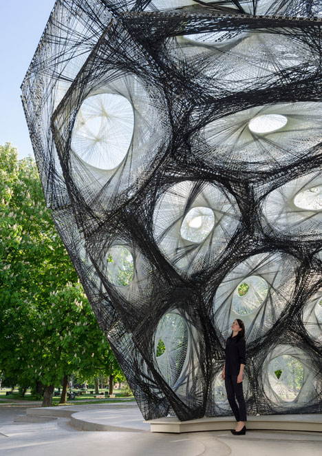 University of Stuttgart unveils carbon-fibre ICD ITKE Research Pavilion based on beetle shells
