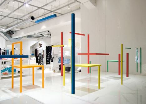 Issey Miyake window installation by Yoichi Yamamoto Architects
