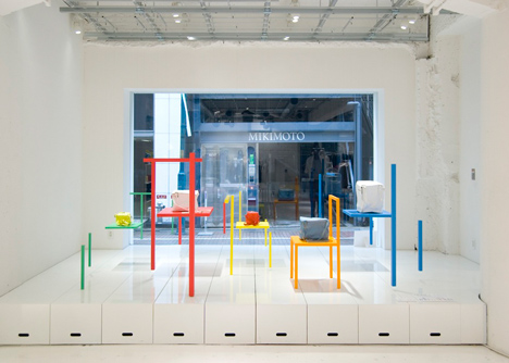 Issey Miyake window installation by Yoichi Yamamoto Architects