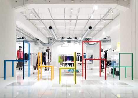 Issey Miyake window installation by Yoichi Yamamoto Architects