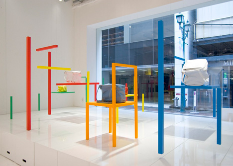 Issey Miyake window installation by Yoichi Yamamoto Architects