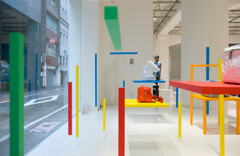 Issey Miyake window installation by Yoichi Yamamoto Architects