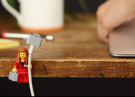 Lego and Sugru cable holders
