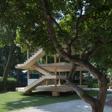 Le Corbusier's Maison Dom-ino realised at Venice Architecture Biennale by the Architectural Association