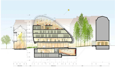 Pathe Foundation installation in Paris by Renzo Piano