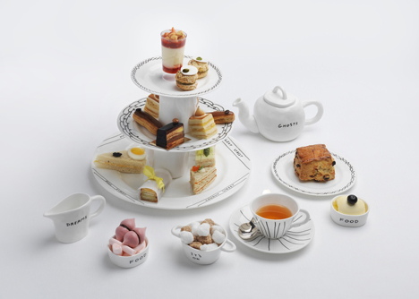 Sketch crockery by David Shrigley