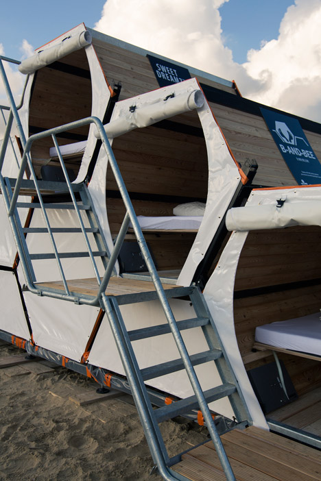 B-and-Bee stackable sleeping cells for festivals