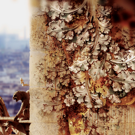 Bees printing concrete by John Becker and Geoff Manaugh