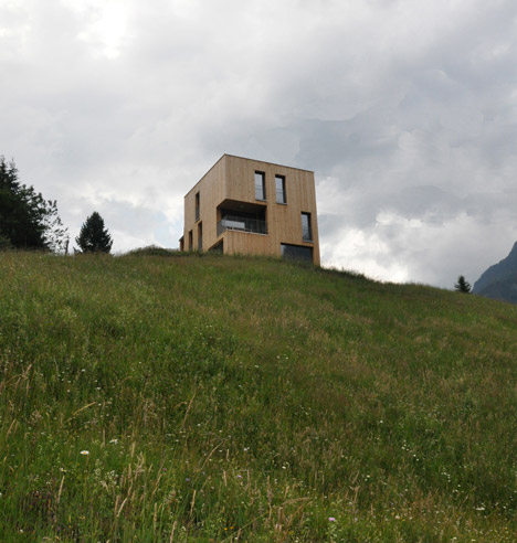 Timber-clad Haus M by Exit Architects is a skiing and hiking retreat in Austria