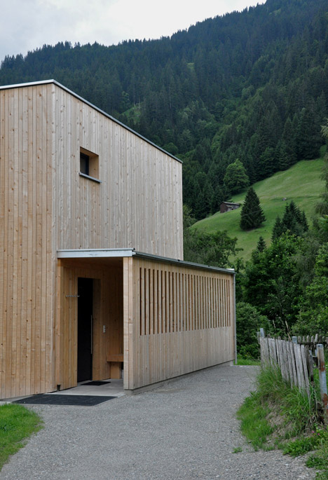 Timber-clad Haus M by Exit Architects is a skiing and hiking retreat in Austria