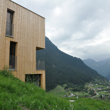 Timber-clad Haus M by Exit Architects is a skiing and hiking retreat in Austria