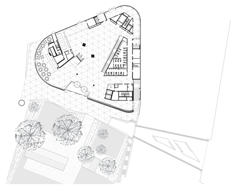 Karolinska Institutet auditorium by Wingardhs