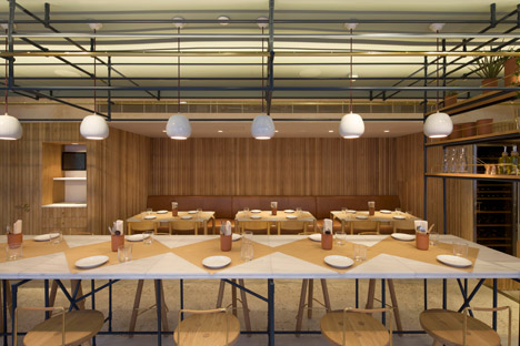 Opso restaurant in London by K-Studio