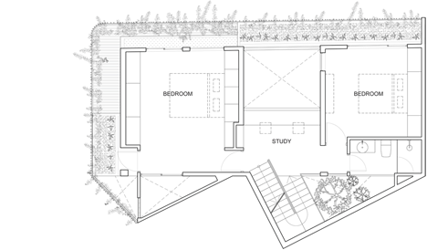 Green Renovation by Vo Trong Nghia first floor plan