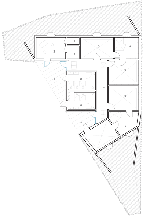 Hidden locker rooms by MU Architecture