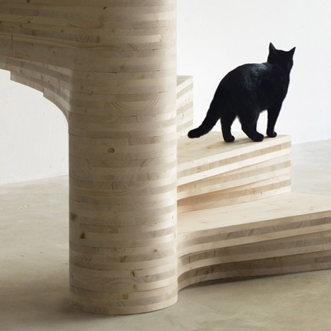 Wooden Spiral staircase by Risa Meyer
