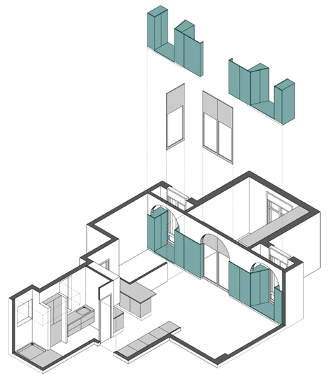 Flatmate Apartment by Nook Architects