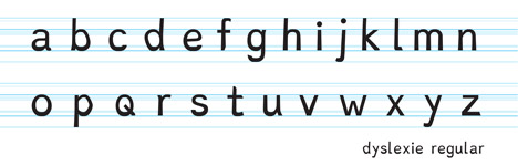 Dyslexie typeface by Christian Boer