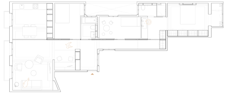 The Wall apartment in Barcelona by Nook Architects