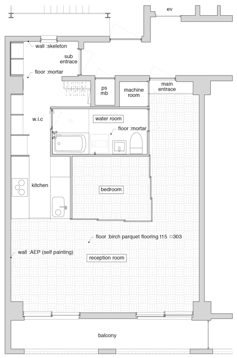 Tsukiji Room H by Yuichi Yoshida & Associates