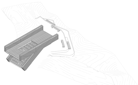 Volcano crater observation deck by Javier Mera, Jorge Andrade and Daniel Moreno