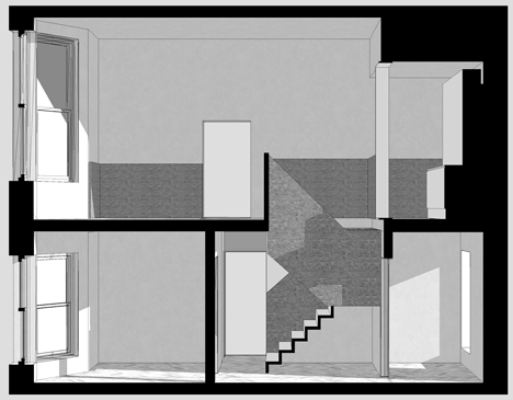 Split Level Apartment, Snaresbrook by Carl Trenfield Architects