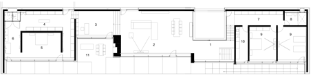 Slight slope long house by I-O Architects