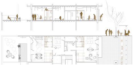 2 dwellings at Tamarit st by Carles Enrich Gimenez