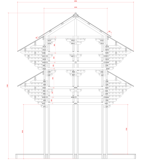Japanese wooden temple at Dorich House Museum by Kingston University students