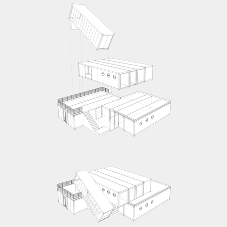 Shipping Container Terminal office building by Potash Architects