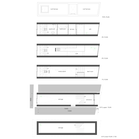 1.8 metre wide house by YUUA Architects & Associates