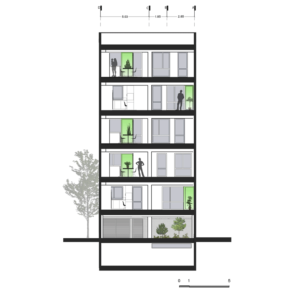 Andarzgoo residential building by Ayeneh Office