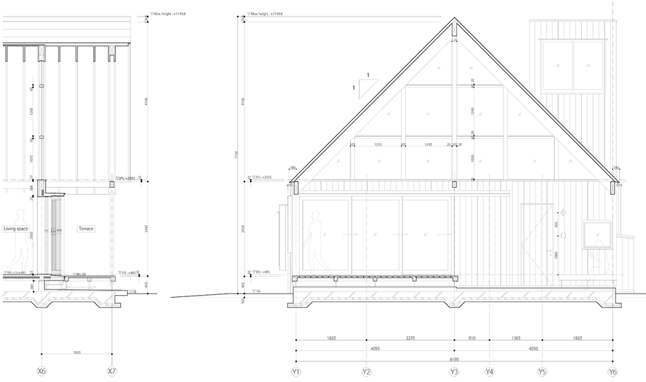 Gabled roof Kawagoe by Tailored Design Lab