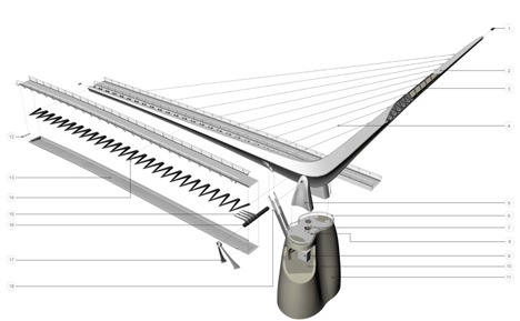 London pedestrian and cycle bridge proposal by reForm