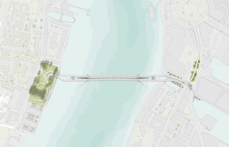 London pedestrian and cycle bridge proposal by reForm