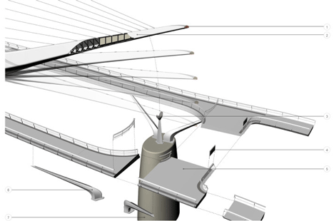 London pedestrian and cycle bridge proposal by reForm