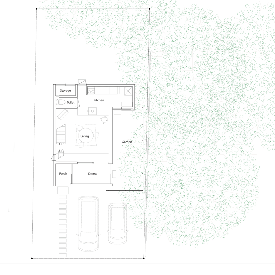 House to catch the tree by Takeru Shoji Architects