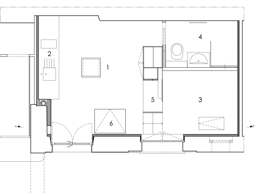 One-room flat in Paris by Anne Rolland Architecte