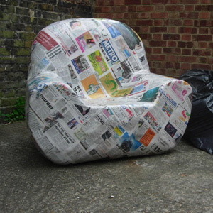 Papier-mache Armchair by Majid Asif