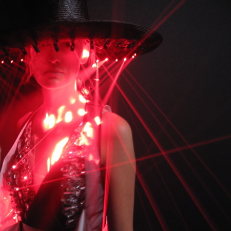 Moritz Waldemeyer puts laser beams in Hussein Chalayan dresses