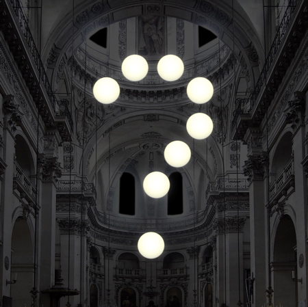 Lighting installation by Robert Stadler during Nuit Blanche in Paris